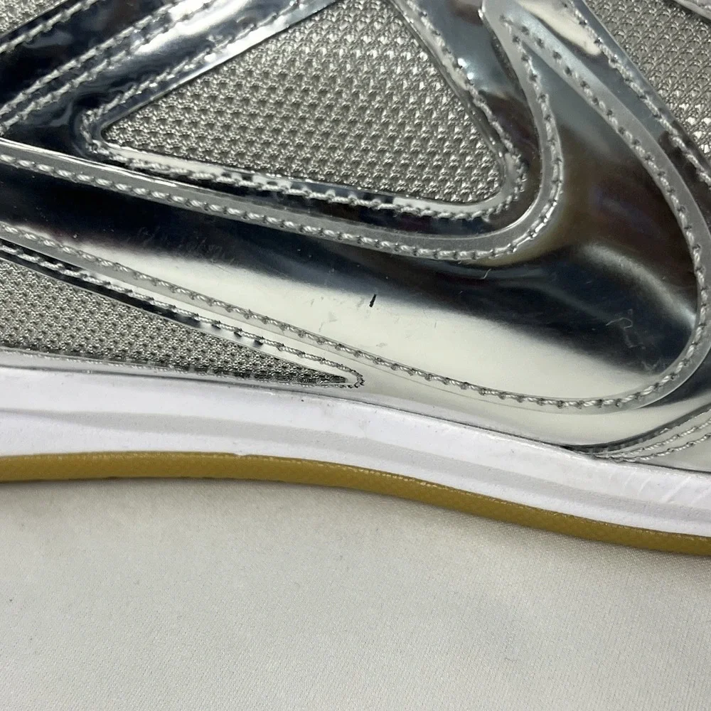 Nike Gato LV8 Chrome Men's Metallic Silver Lace-Up Low Top Leather Size 15